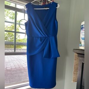 Jessica Howard Sheath Knee Length Sleeveless Dress size 10 Blue